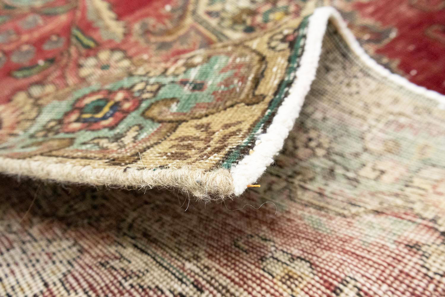 6'0 X 9'9 Hand Knotted Muted Traditional Distressed Persian Rug - Image 16