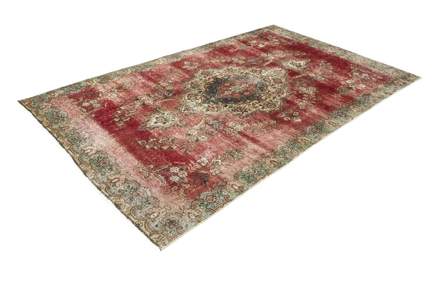 6'0 X 9'9 Hand Knotted Muted Traditional Distressed Persian Rug - Image 5
