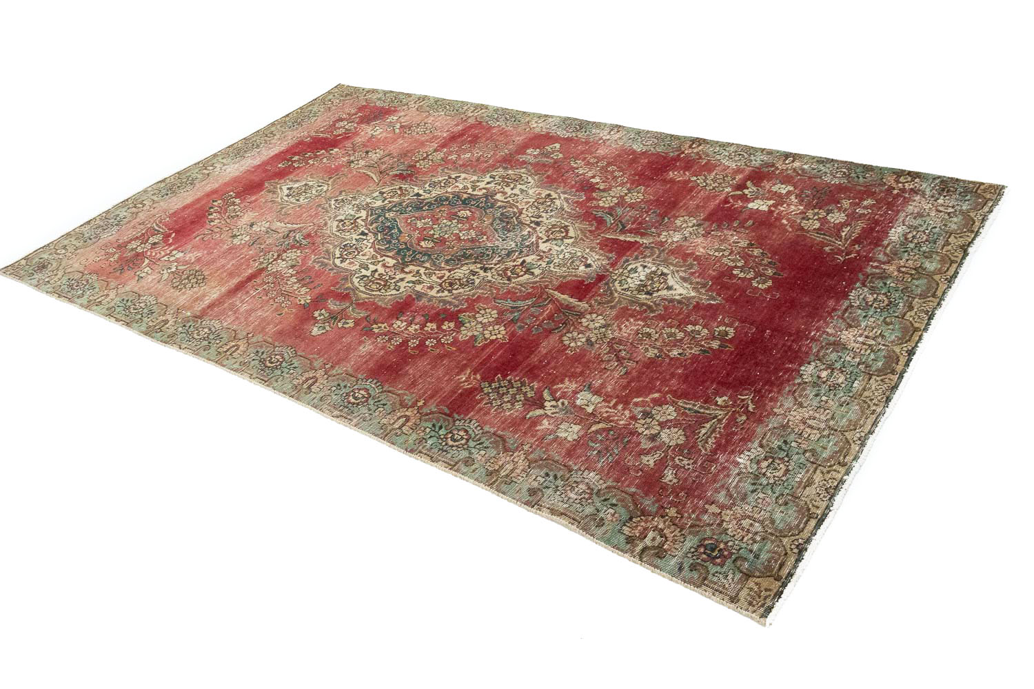 6'0 X 9'9 Hand Knotted Muted Traditional Distressed Persian Rug - Image 6