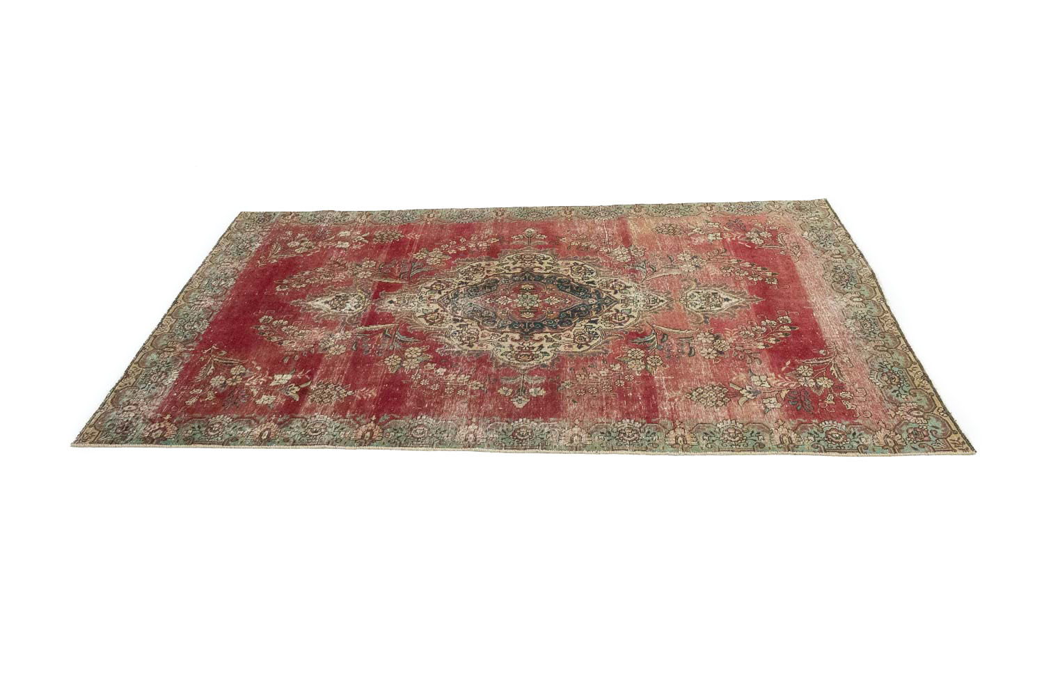 6'0 X 9'9 Hand Knotted Muted Traditional Distressed Persian Rug - Image 7
