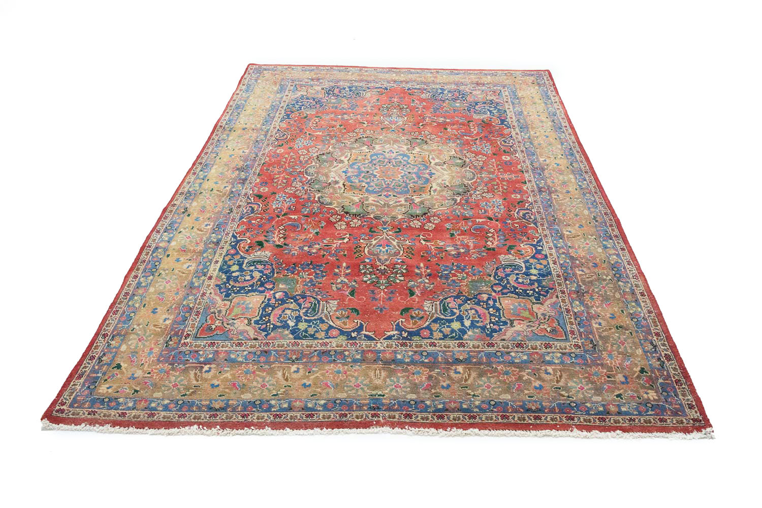 6'5 X 9'8 Hand Knotted Traditional Distressed Persian Rug - Image 3