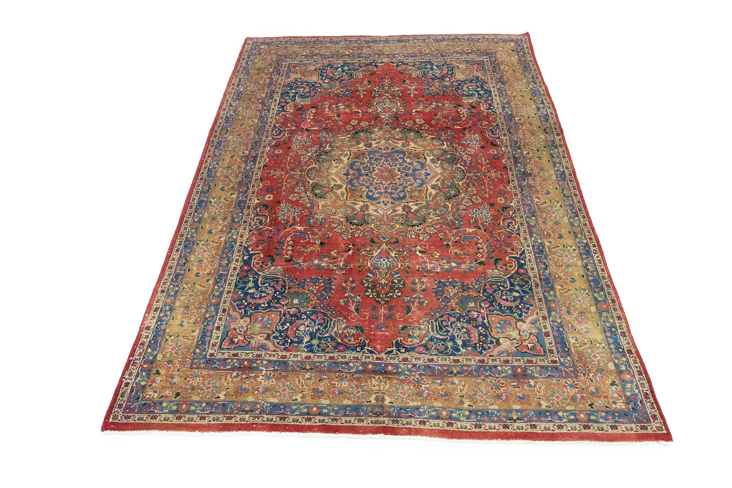 6'5 X 9'8 Hand Knotted Traditional Distressed Persian Rug - Image 4