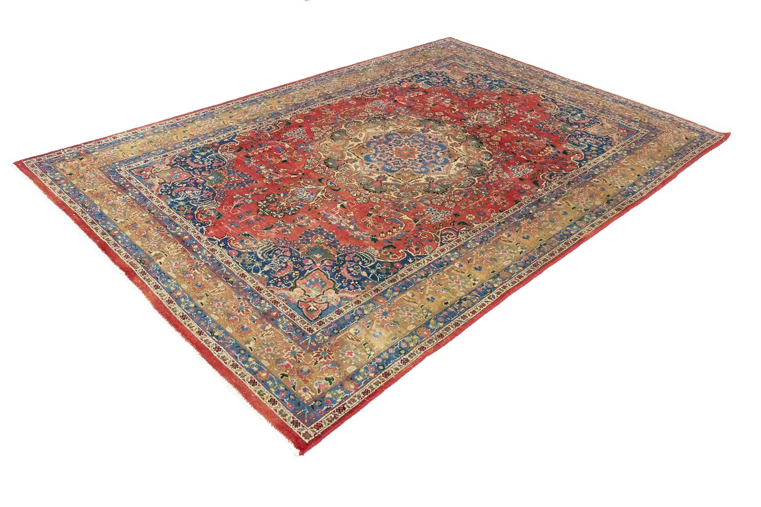 6'5 X 9'8 Hand Knotted Traditional Distressed Persian Rug - Image 5