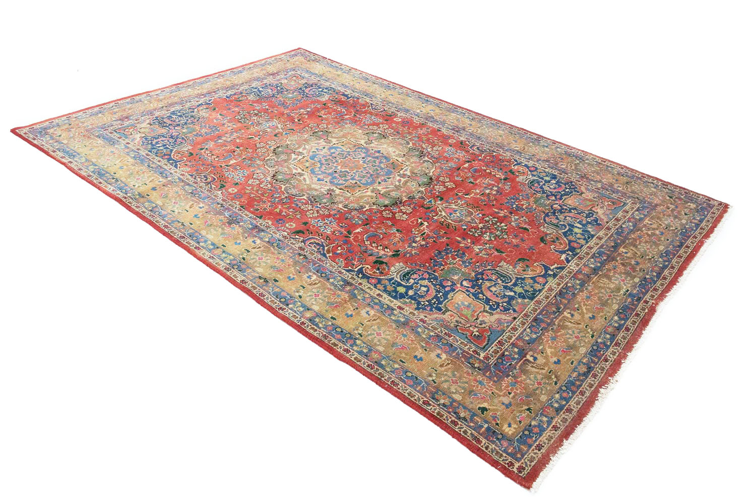 6'5 X 9'8 Hand Knotted Traditional Distressed Persian Rug - Image 6