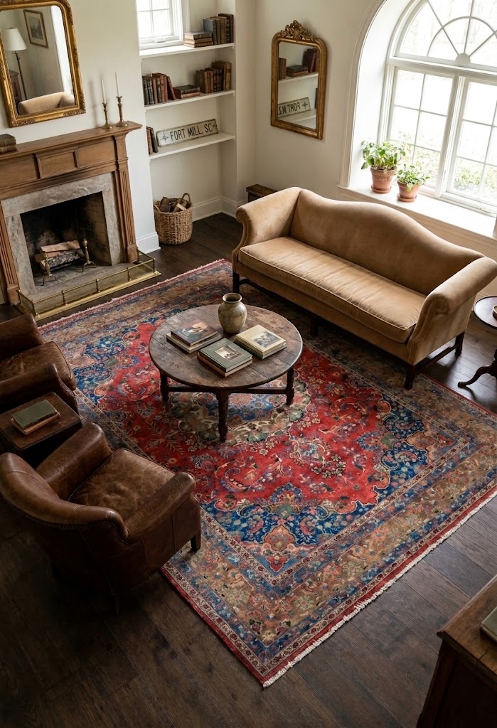 6'5 X 9'8 Hand Knotted Traditional Distressed Persian Rug - Image 2