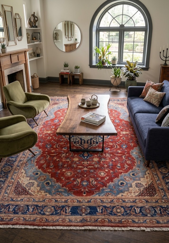 6'6 X 9'11 Muted Hand Knotted Floral Distressed Persian Rug - Image 2