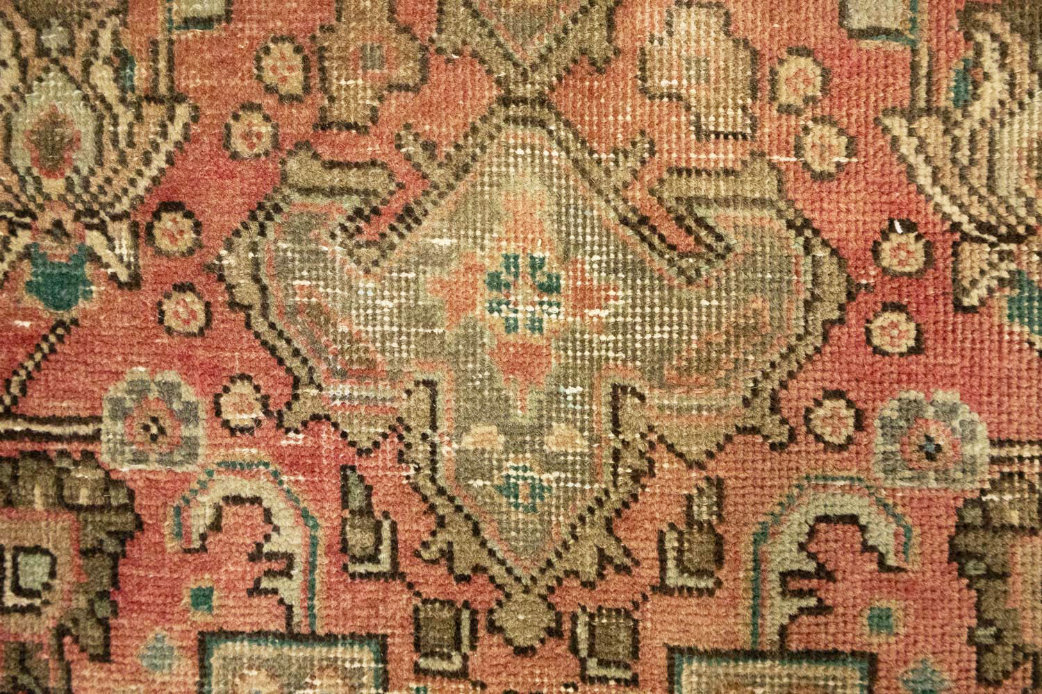 6'8 X 9'7 Muted Traditional Hand Knotted Distressed Persian Rug - Image 14