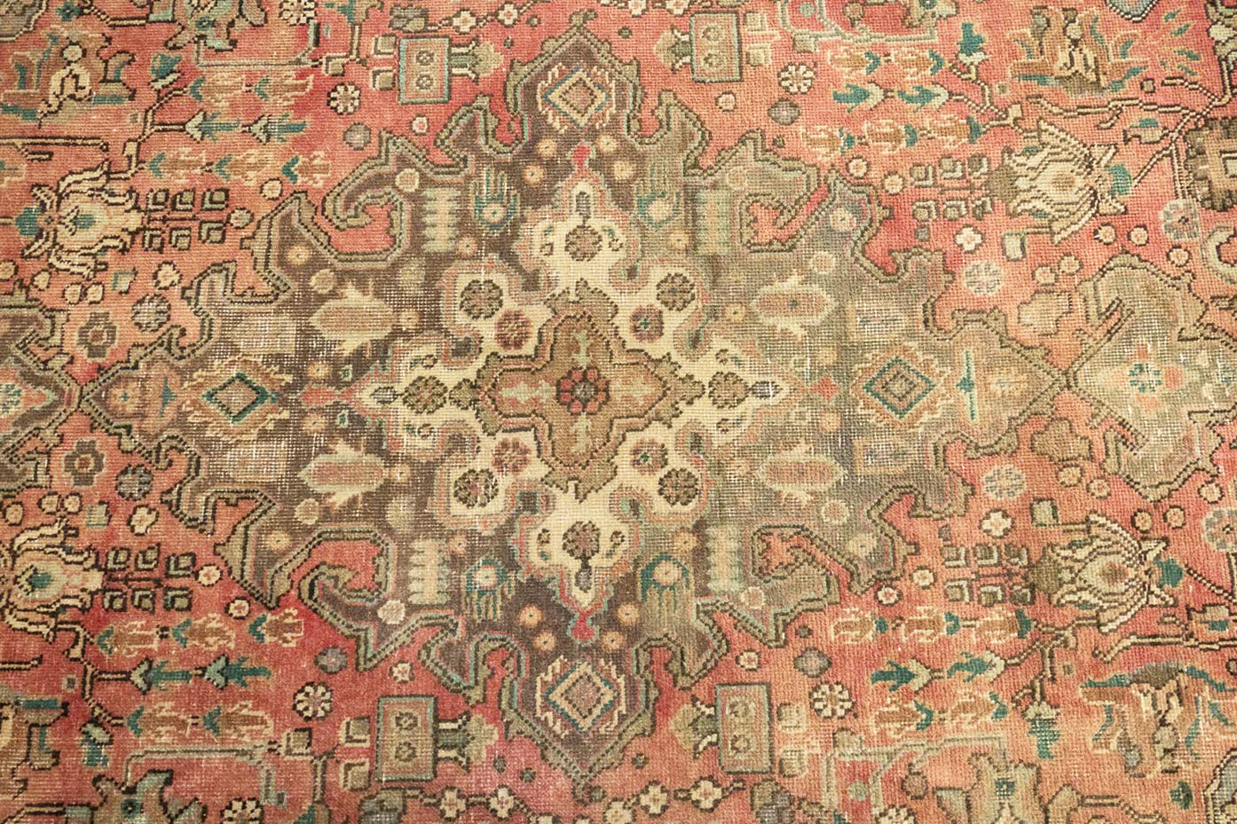 6'8 X 9'7 Muted Traditional Hand Knotted Distressed Persian Rug - Image 8