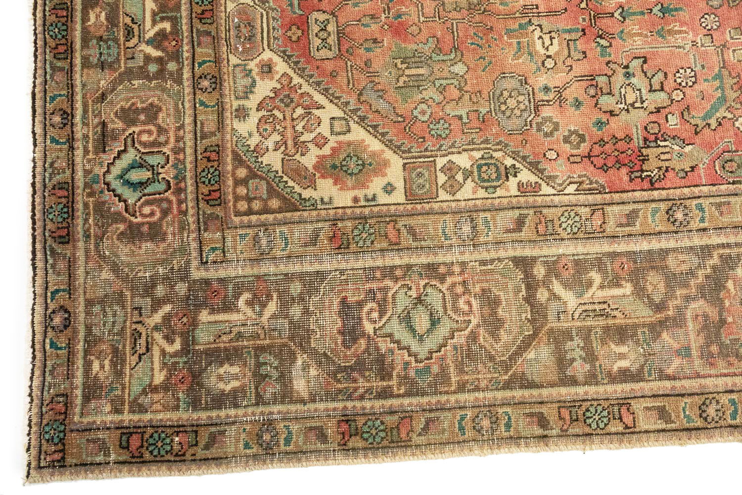 6'8 X 9'7 Muted Traditional Hand Knotted Distressed Persian Rug - Image 11