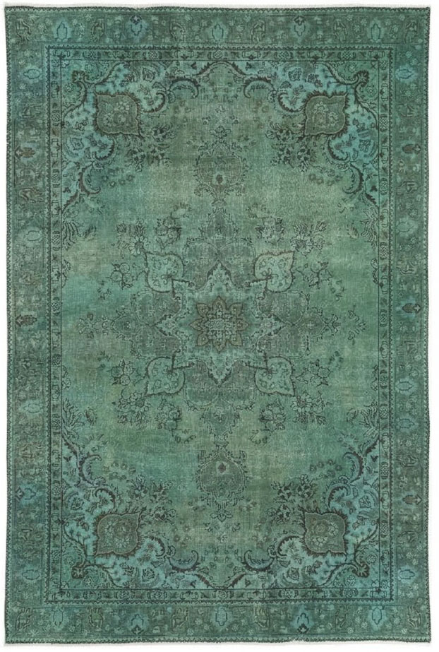 6'0 x 9'6 Hand Knotted Floral Traditional Wool Oriental Area Rug - Image 1