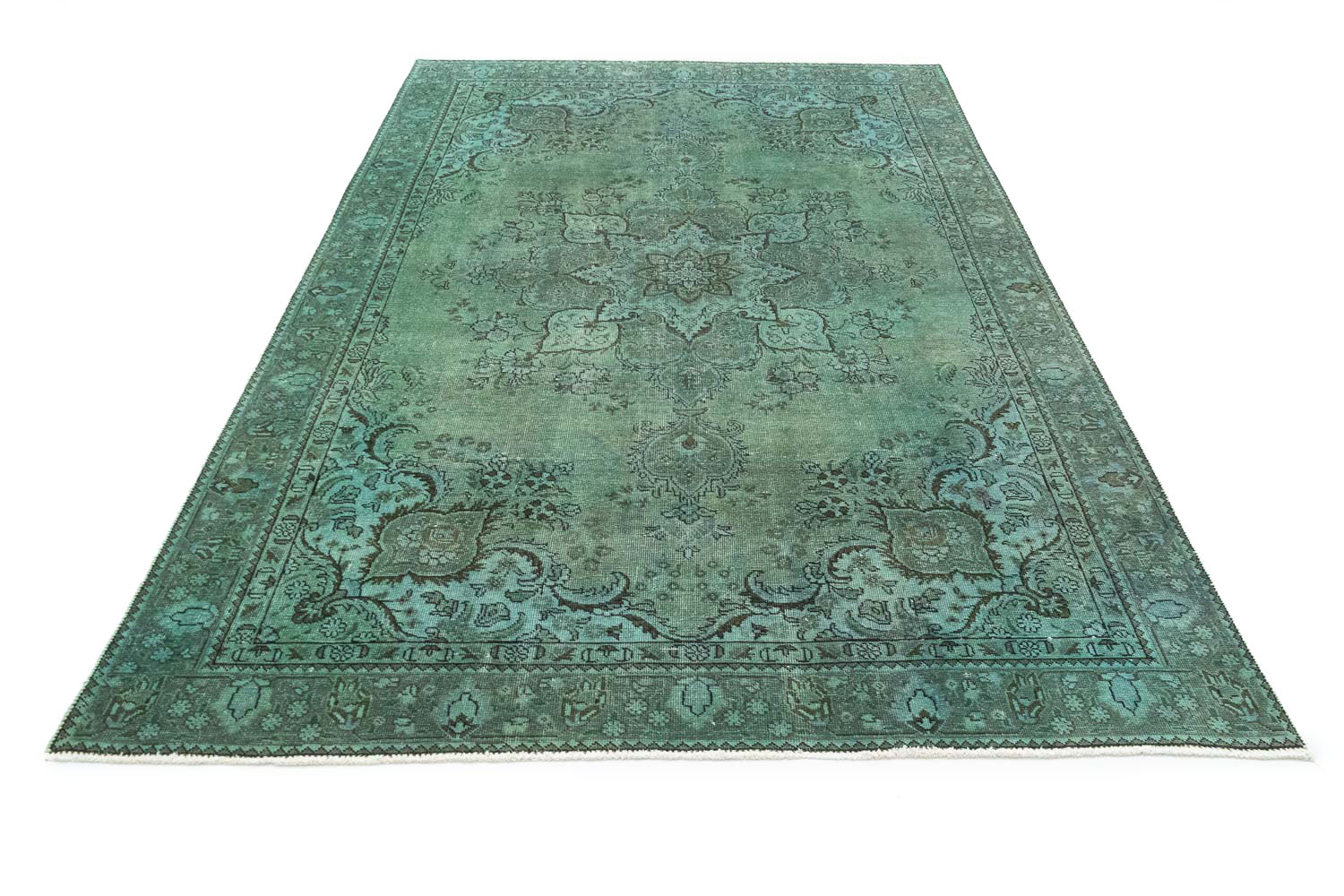 6'0 x 9'6 Hand Knotted Floral Traditional Wool Oriental Area Rug - Image 3