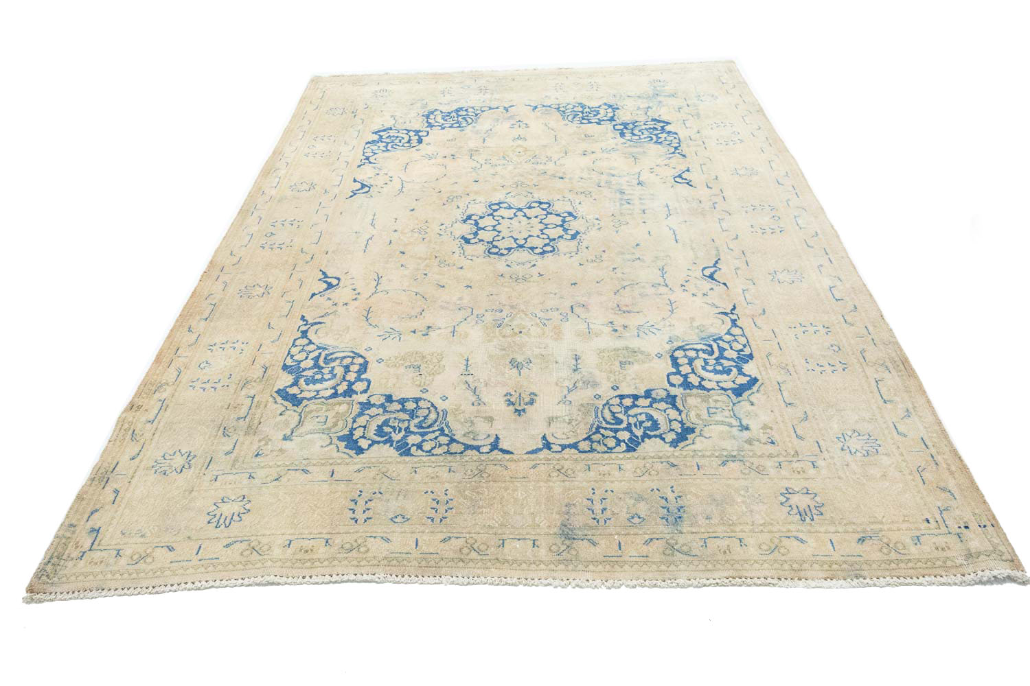 6'4x9'2 Hand Knotted Floral Traditional Wool Oriental Rug - Image 4