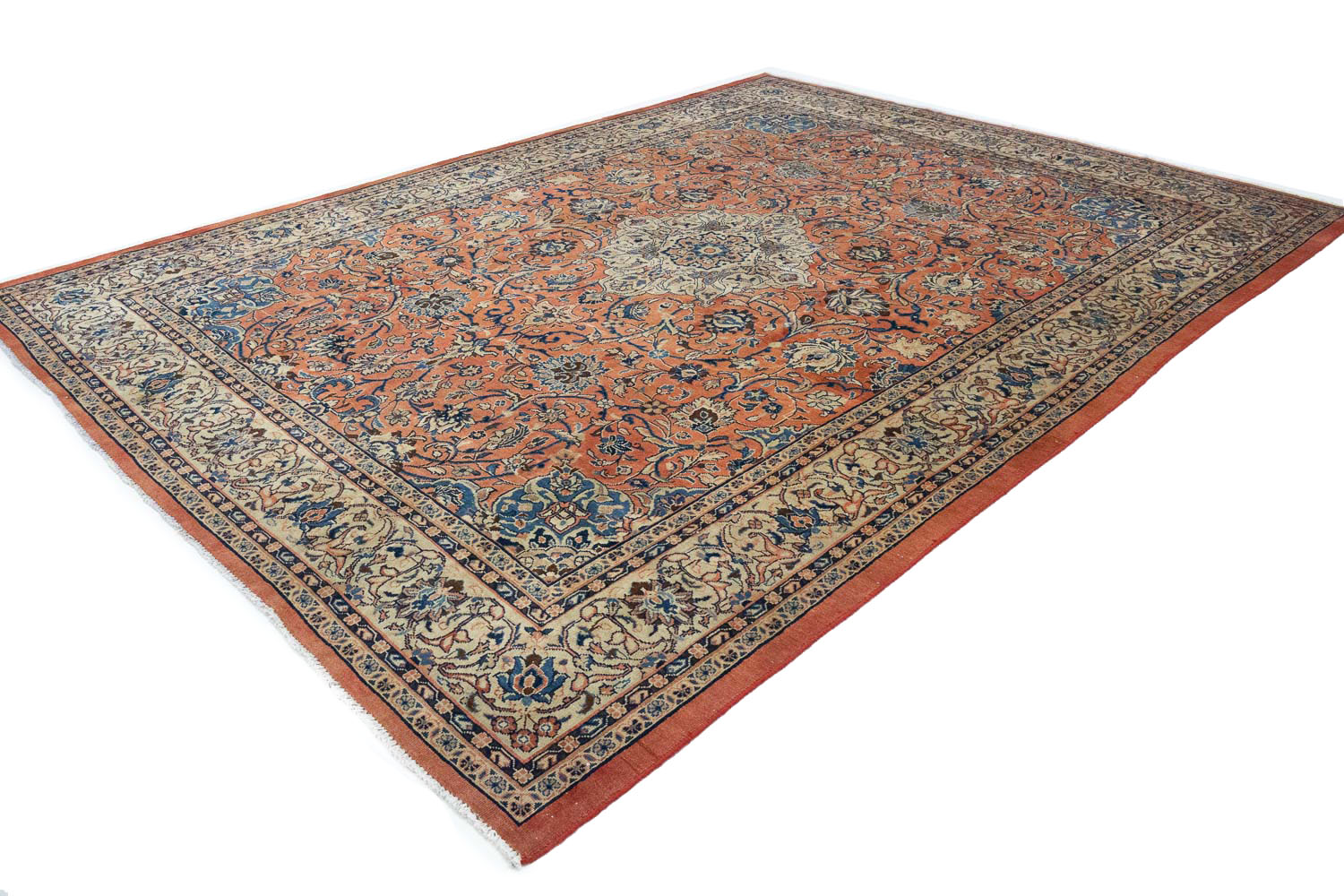 9'6x12'8 Hand Knotted Floral Traditional Wool Oriental Rug - Image 9