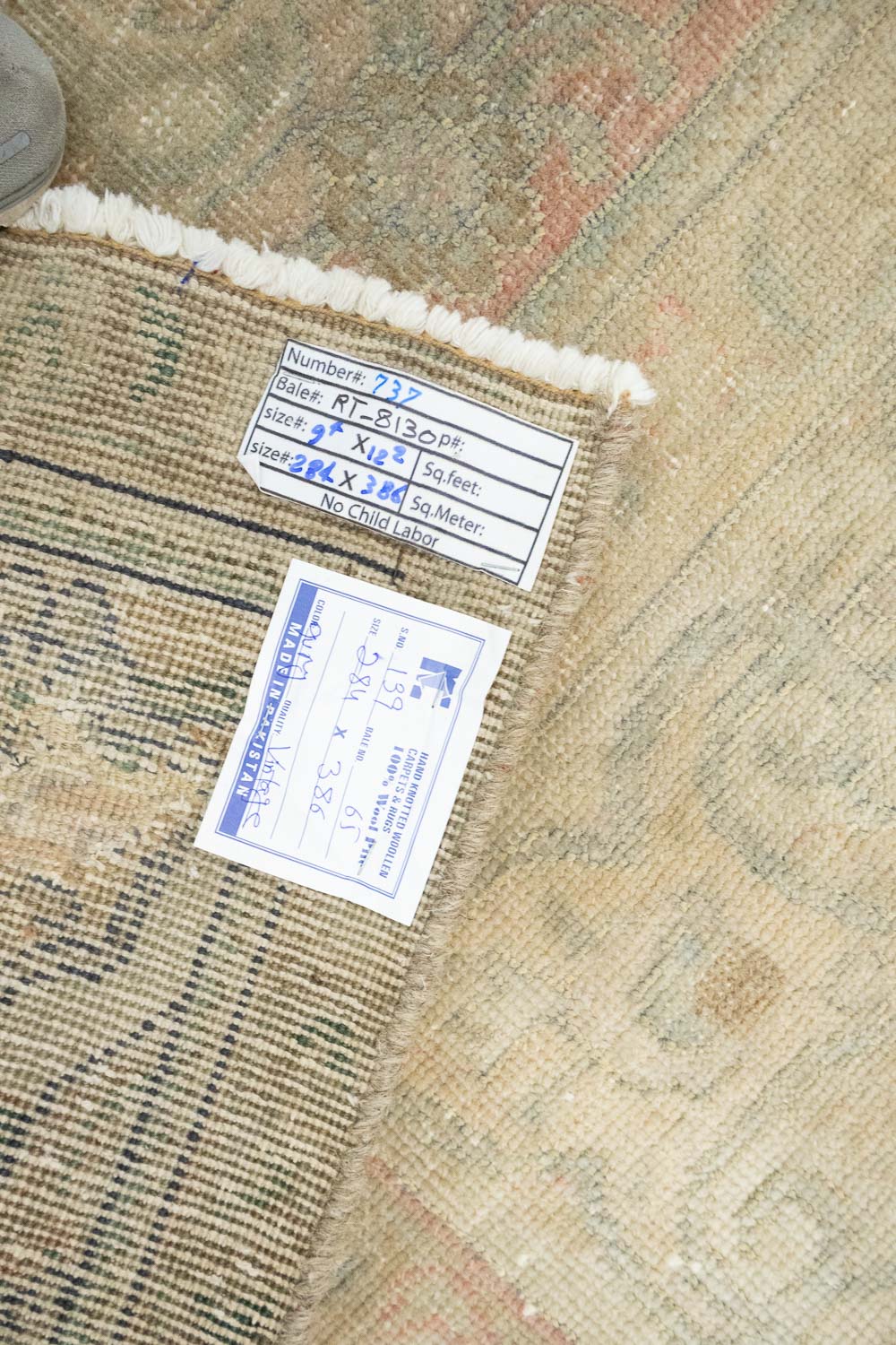 9'7x12'7 Hand Knotted Floral Traditional Wool Oriental Rug - Image 16