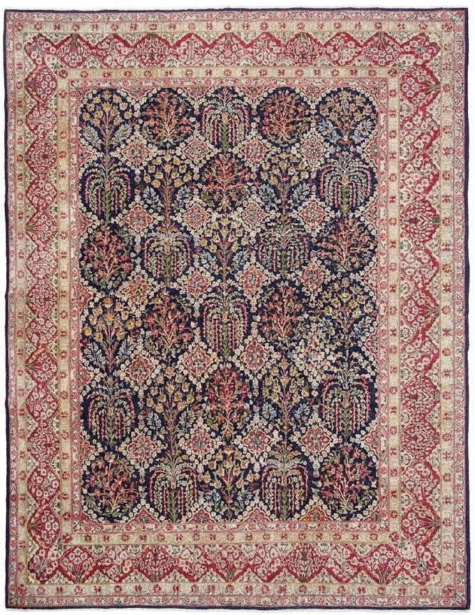 9'5x12'8 Hand Knotted Floral Traditional Wool Oriental Rug