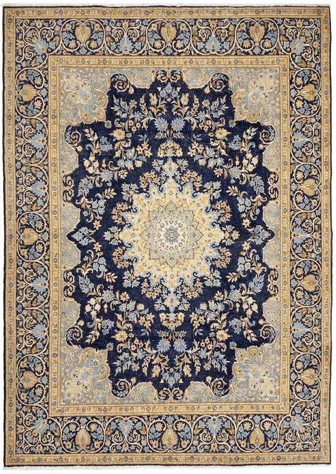 9'9x12'11 Hand Knotted Floral Traditional Wool Oriental Rug - Image 1