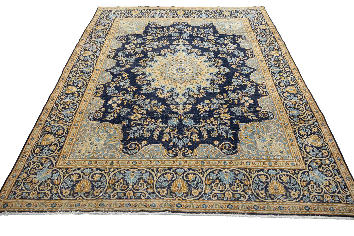 9'9x12'11 Hand Knotted Floral Traditional Wool Oriental Rug - Image 3