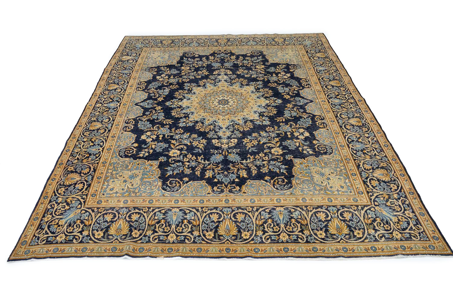 9'9x12'11 Hand Knotted Floral Traditional Wool Oriental Rug - Image 4