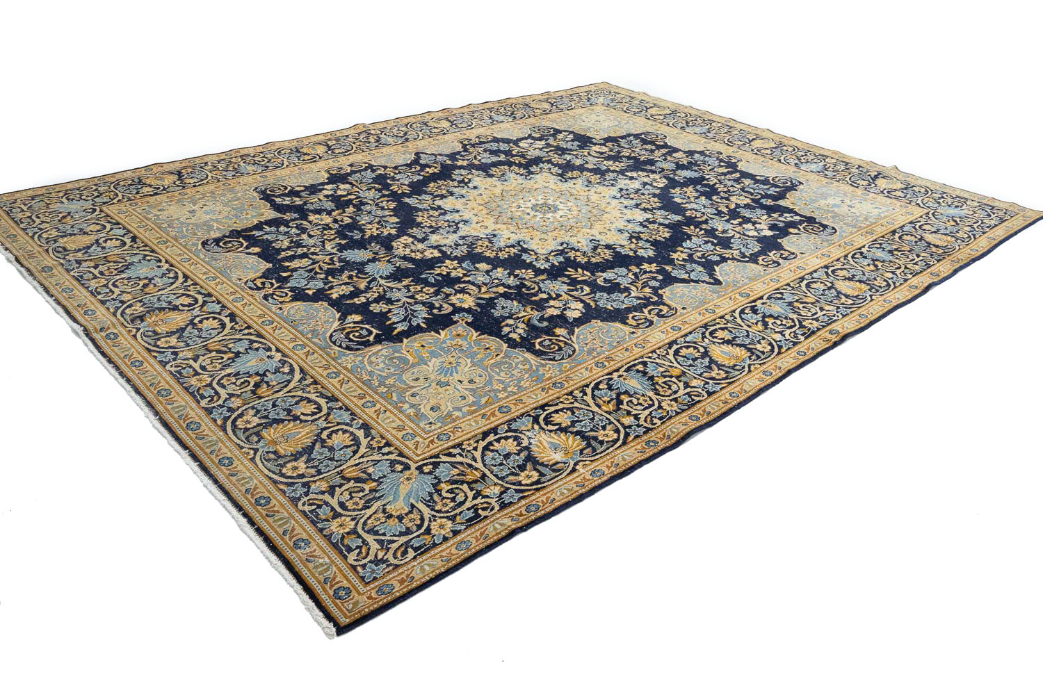 9'9x12'11 Hand Knotted Floral Traditional Wool Oriental Rug - Image 6