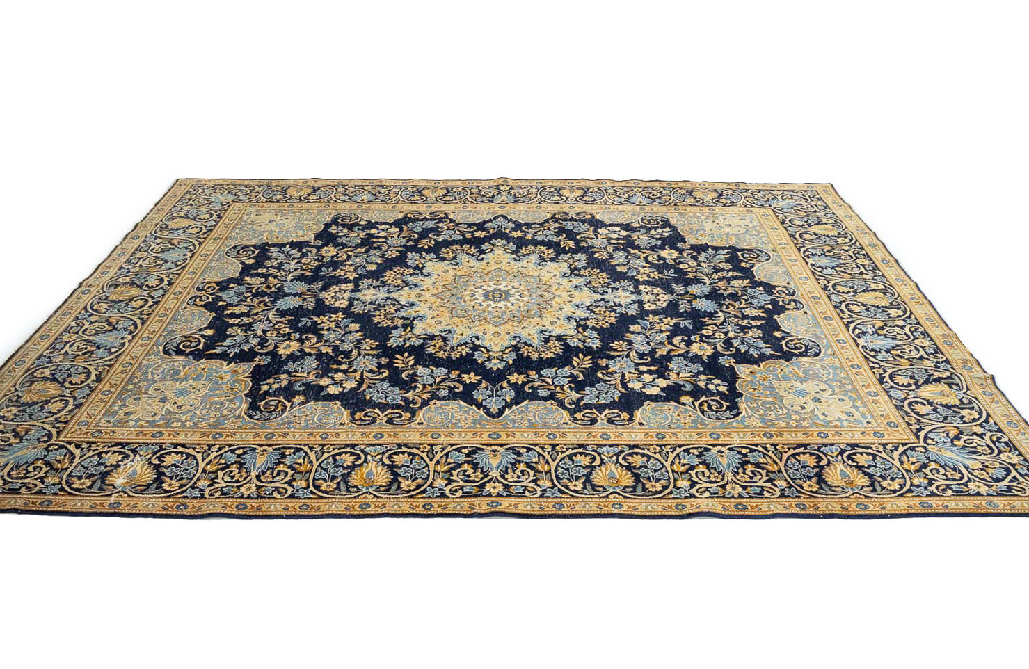 9'9x12'11 Hand Knotted Floral Traditional Wool Oriental Rug - Image 7