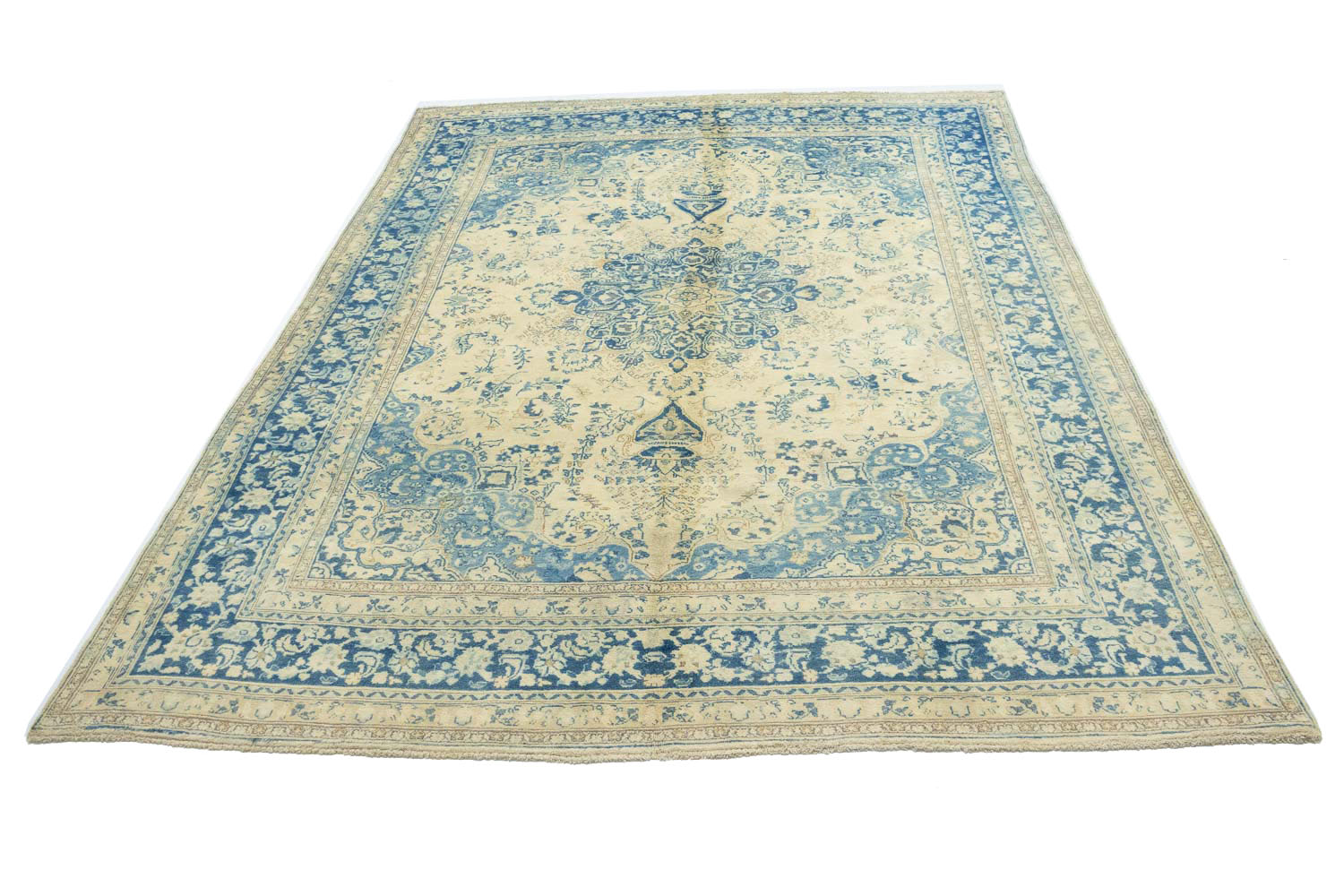 9'9x12'8 Hand Knotted Floral Traditional Wool Oriental Rug - Image 4