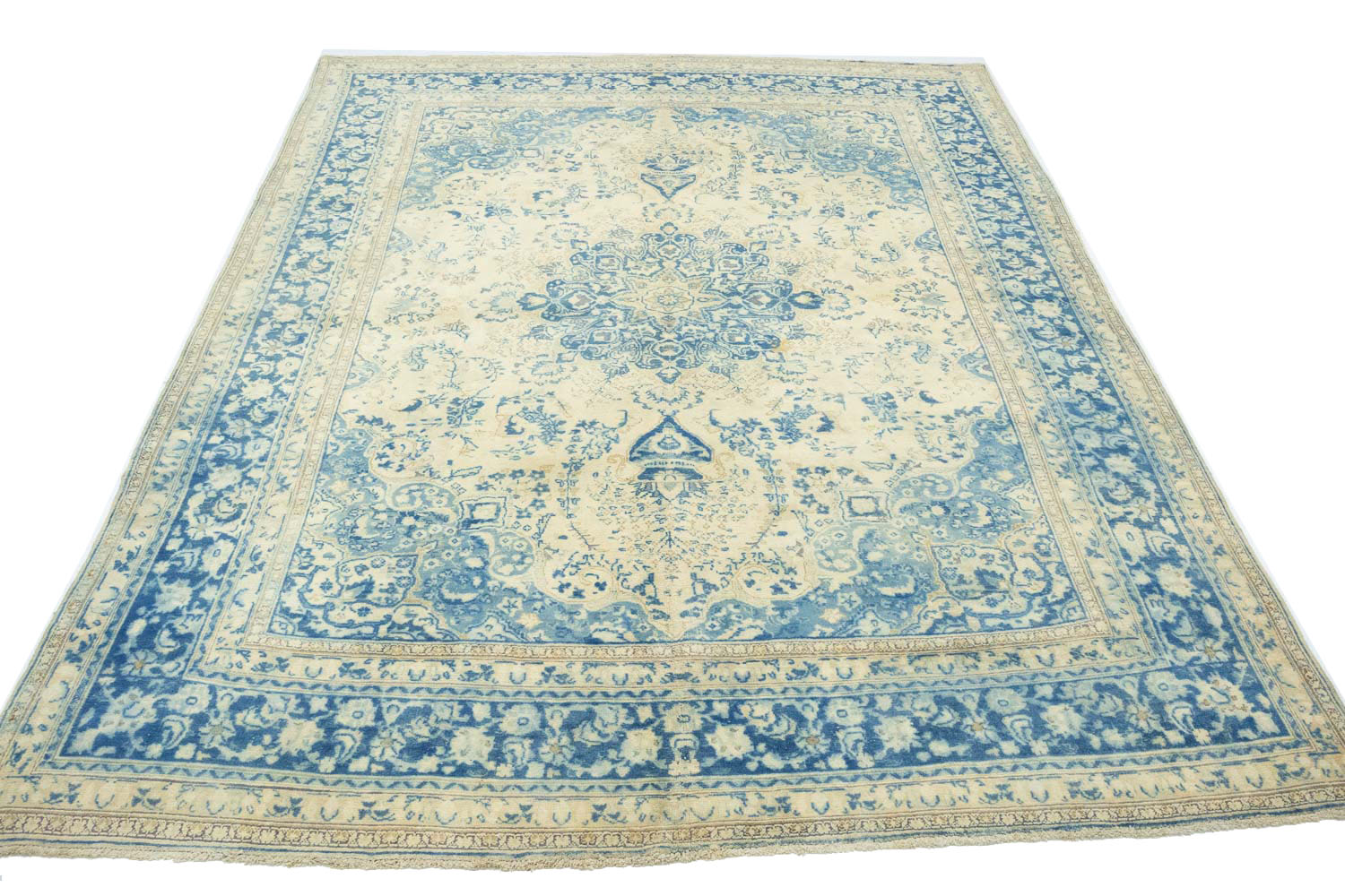 9'9x12'8 Hand Knotted Floral Traditional Wool Oriental Rug - Image 3