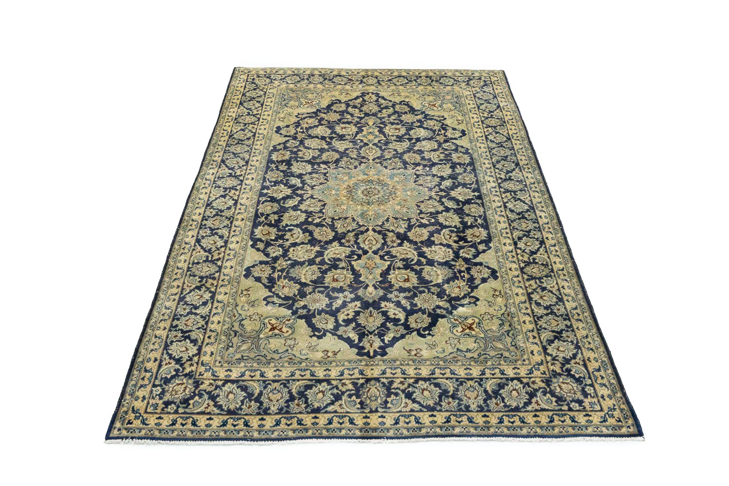 6'9x10'2 Hand Knotted Floral Traditional Wool Oriental Rug - Image 3