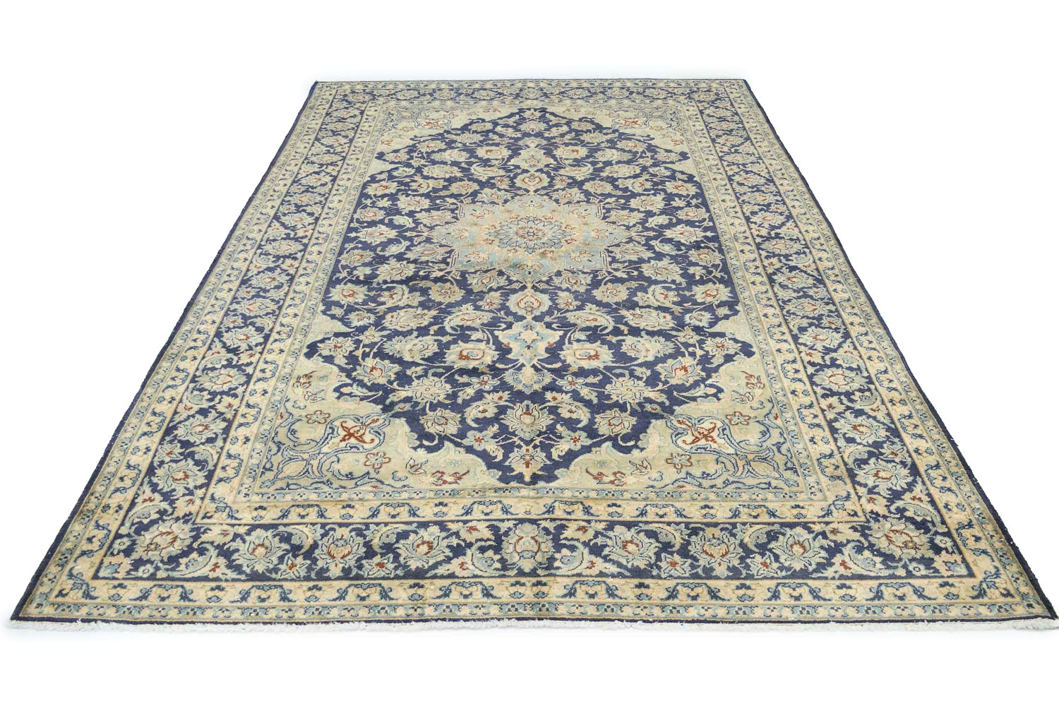 6'9x10'2 Hand Knotted Floral Traditional Wool Oriental Rug - Image 4
