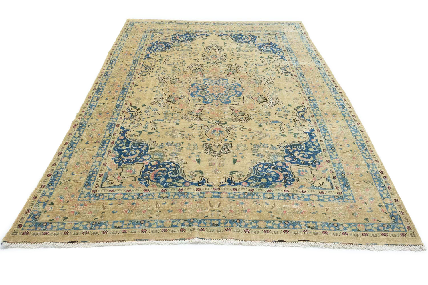 6'5x9'6 Hand Knotted Floral Traditional Wool Oriental Rug - Image 3