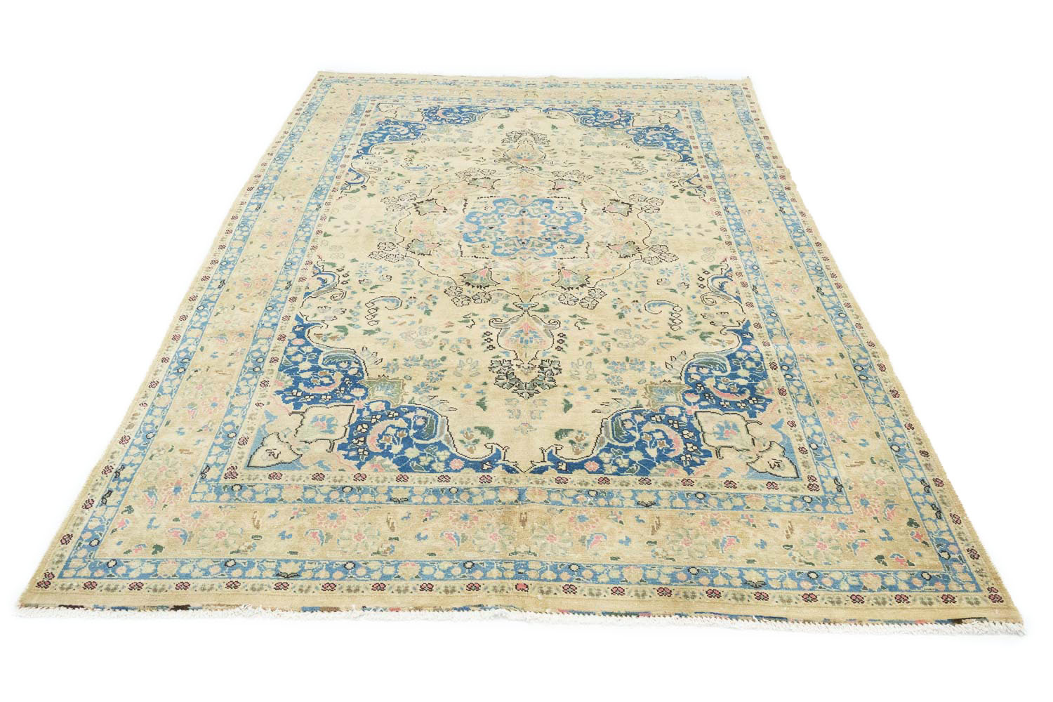 6'5x9'6 Hand Knotted Floral Traditional Wool Oriental Rug - Image 4