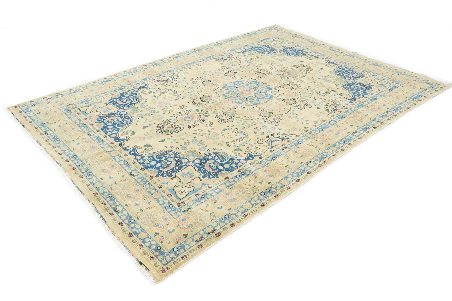 6'5x9'6 Hand Knotted Floral Traditional Wool Oriental Rug - Image 5