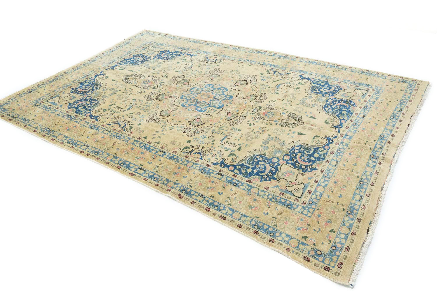 6'5x9'6 Hand Knotted Floral Traditional Wool Oriental Rug - Image 6