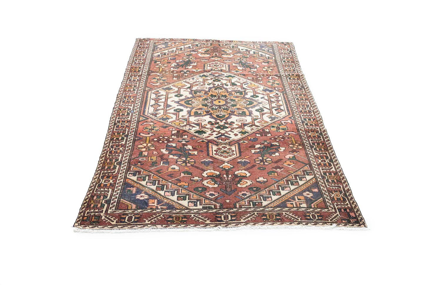 6'3x9'5 Hand Knotted Floral Traditional Wool Oriental Rug - Image 3