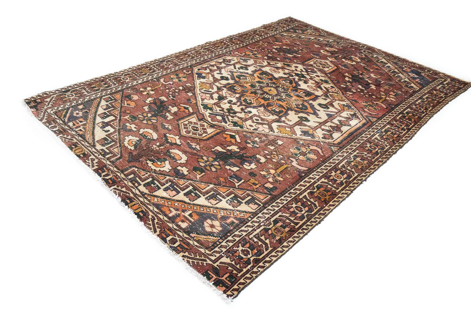 6'3x9'5 Hand Knotted Floral Traditional Wool Oriental Rug - Image 12