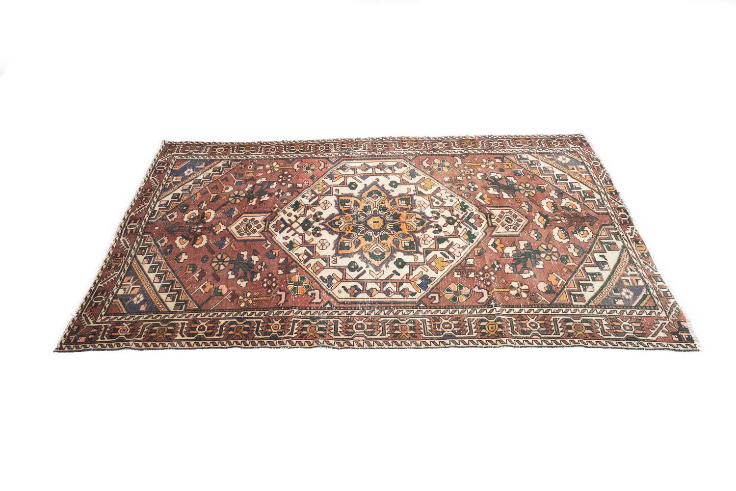 6'3x9'5 Hand Knotted Floral Traditional Wool Oriental Rug - Image 5