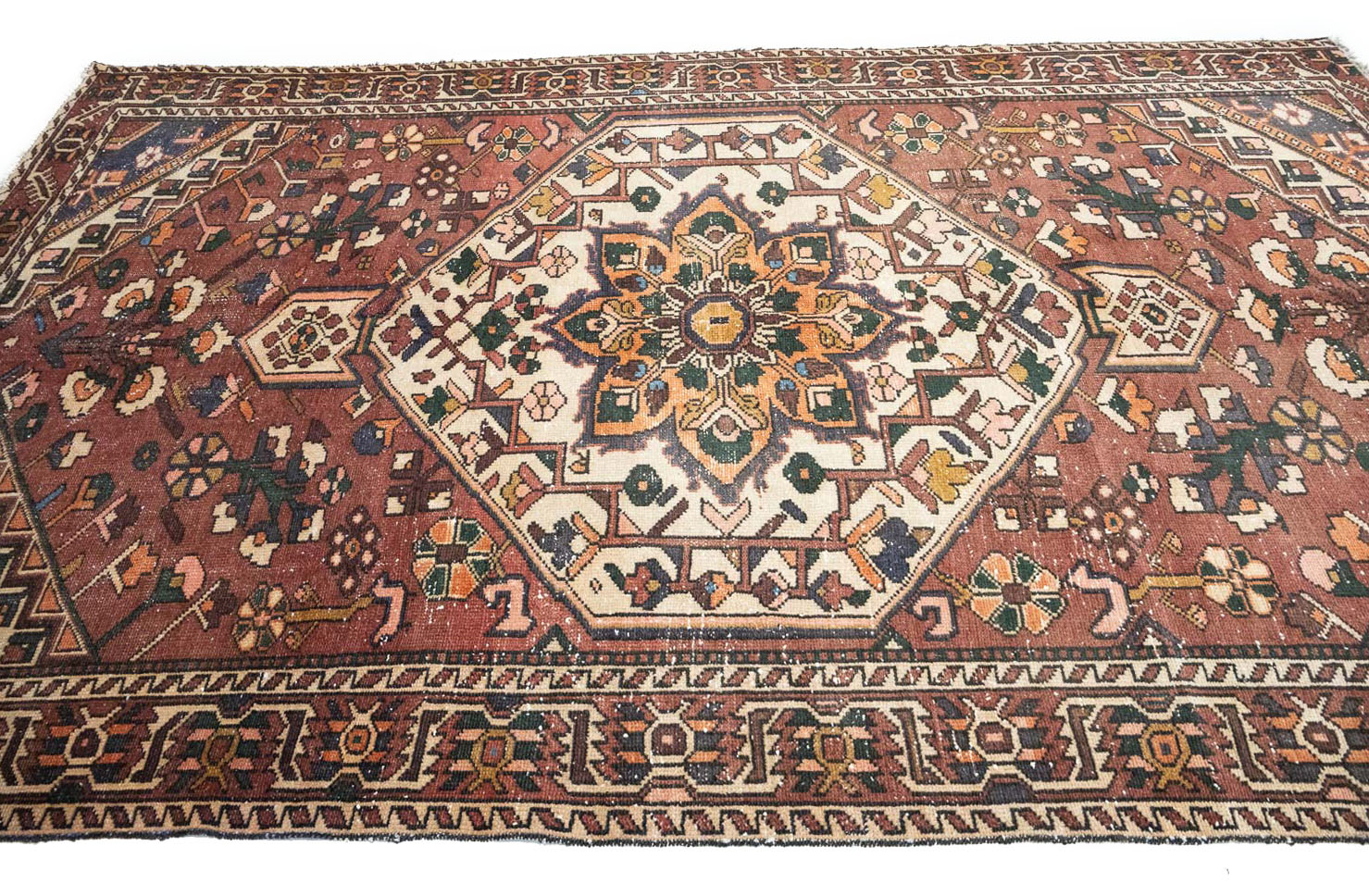 6'3x9'5 Hand Knotted Floral Traditional Wool Oriental Rug - Image 6