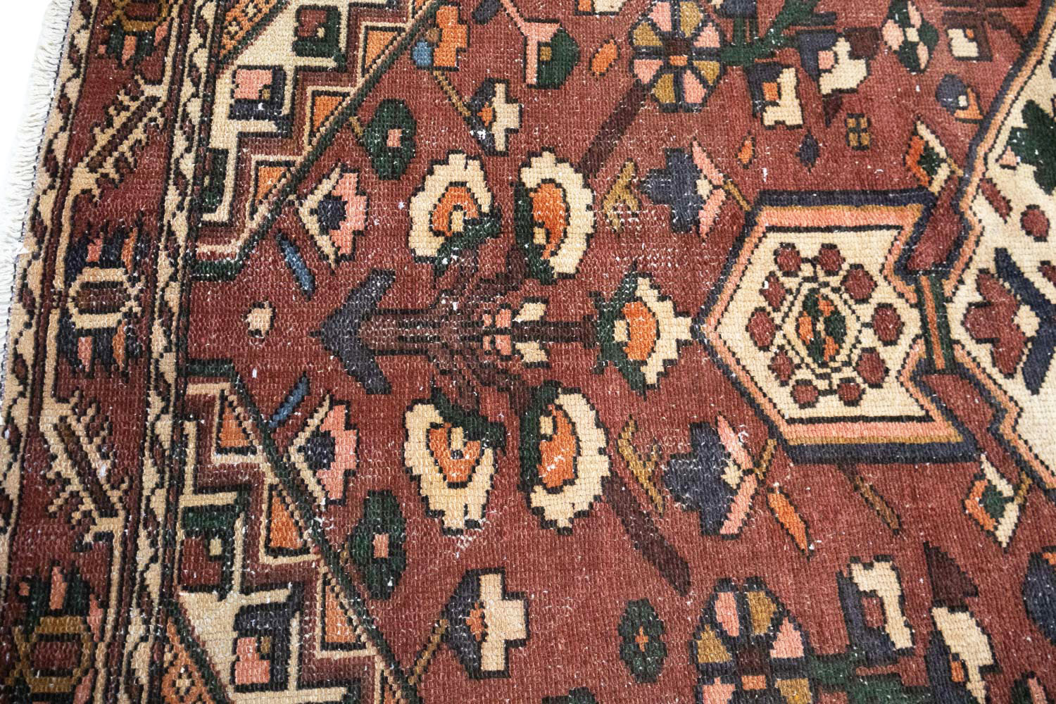 6'3x9'5 Hand Knotted Floral Traditional Wool Oriental Rug - Image 8