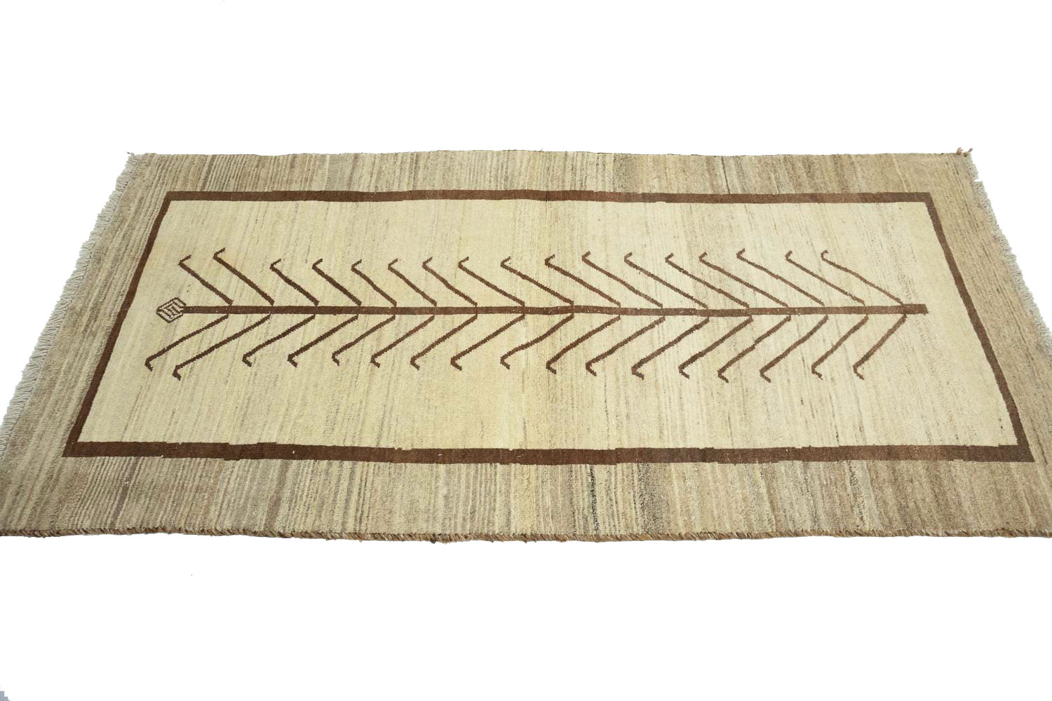 3'1x6'1 Hand Knotted Tribal Bordered Wool Oriental Rug - Image 8