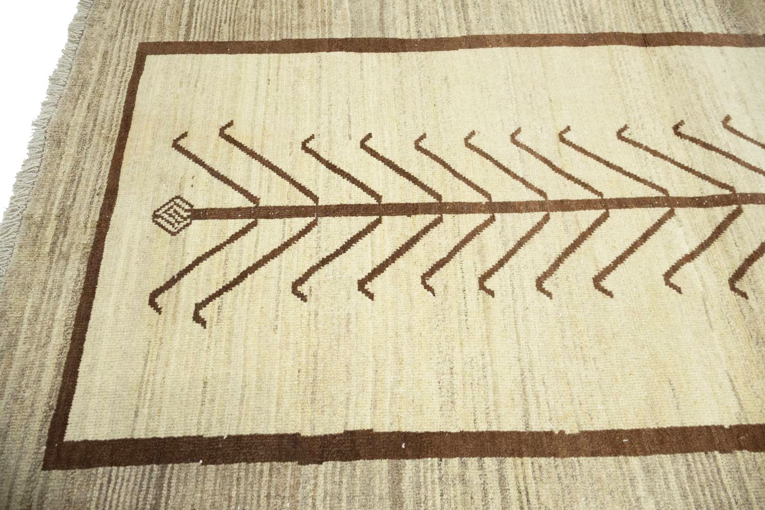 3'1x6'1 Hand Knotted Tribal Bordered Wool Oriental Rug - Image 9