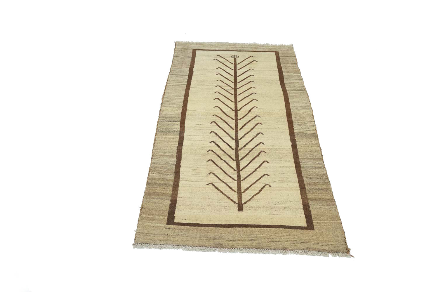 3'1x6'1 Hand Knotted Tribal Bordered Wool Oriental Rug - Image 3