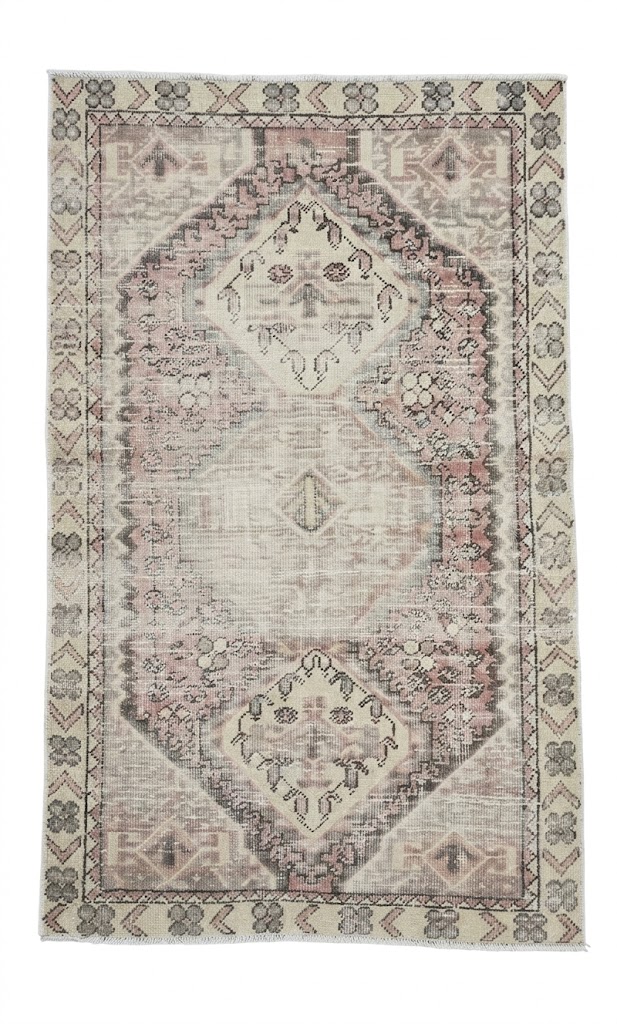 3'0x5'0 Hand Knotted Floral Traditional Wool Oriental Rug
