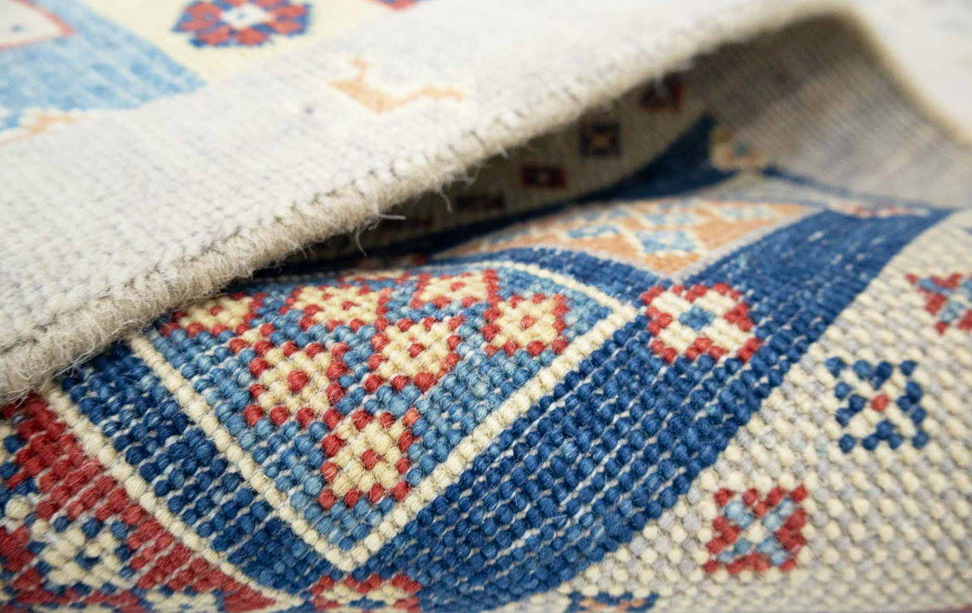 3'2x5'2 Hand Knotted Tribal Striped Wool Oriental Rug - Image 15