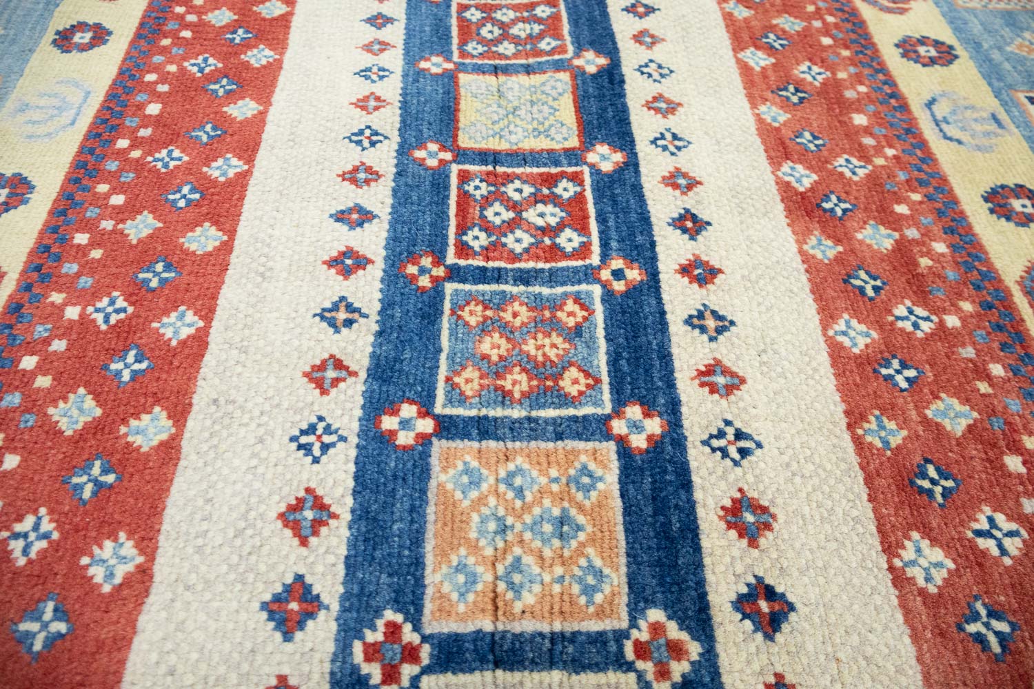 3'2x5'2 Hand Knotted Tribal Striped Wool Oriental Rug - Image 6