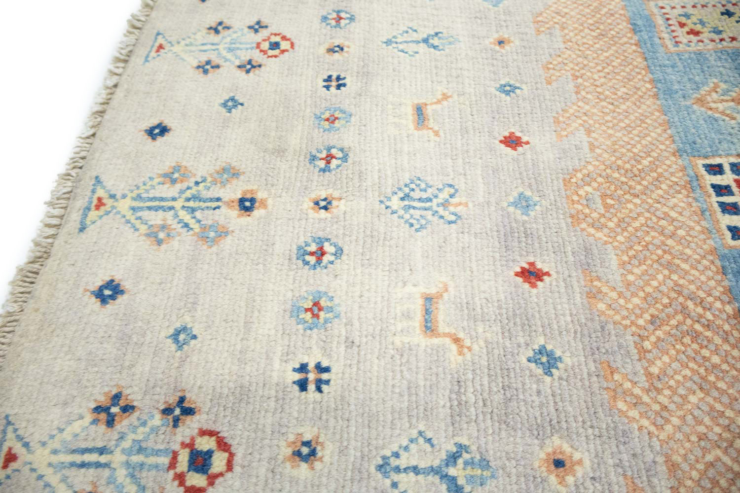 3'2x5'2 Hand Knotted Tribal Striped Wool Oriental Rug - Image 8