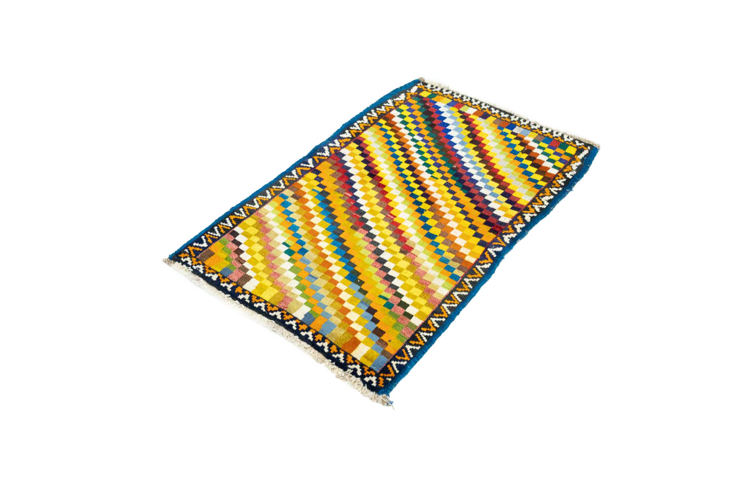 3'2x5'1 Hand Knotted Tribal Striped Wool Oriental Rug - Image 12