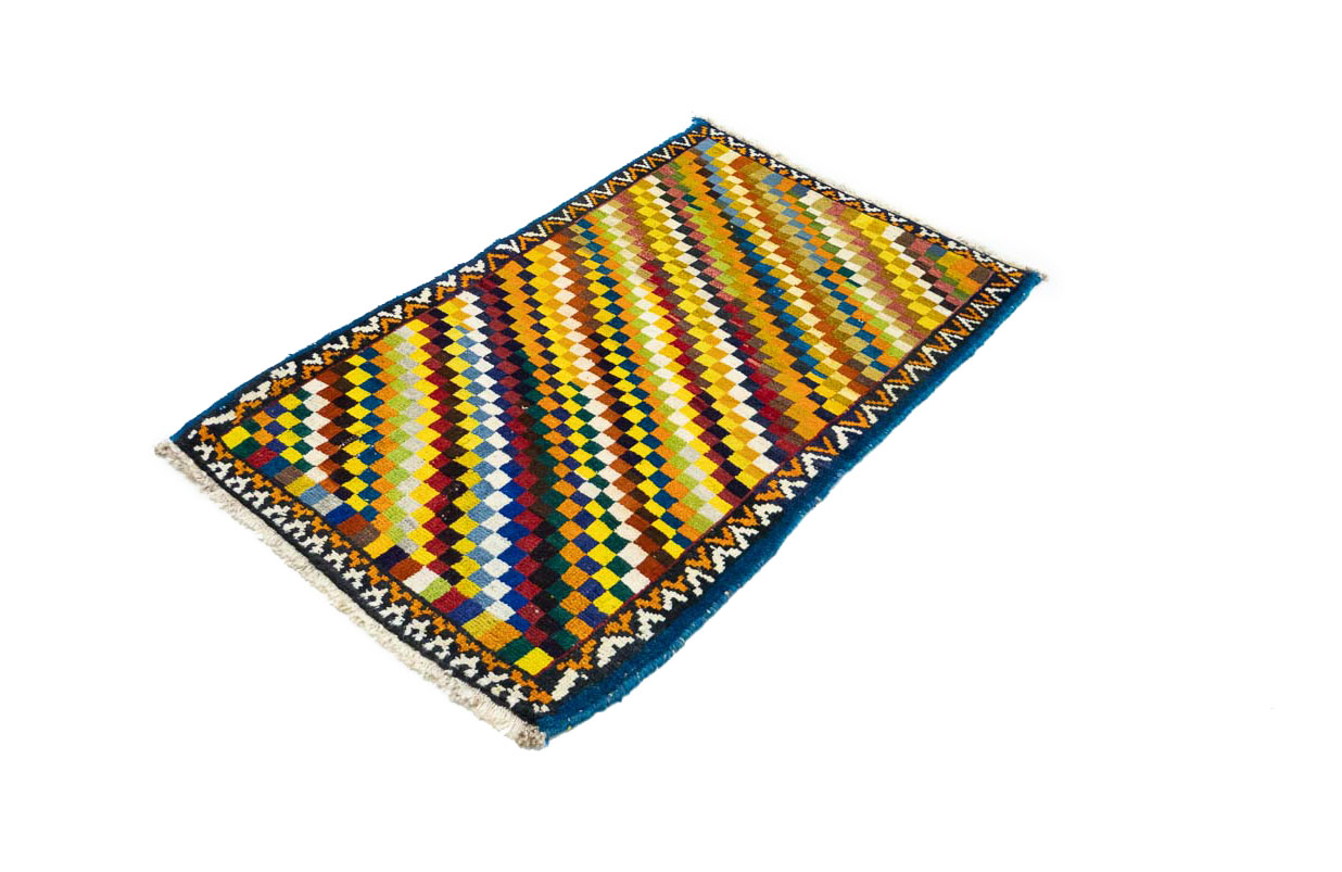 3'2x5'1 Hand Knotted Tribal Striped Wool Oriental Rug - Image 4