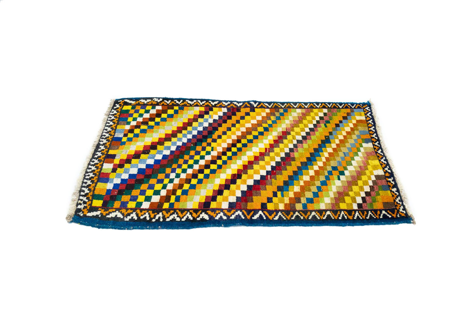 3'2x5'1 Hand Knotted Tribal Striped Wool Oriental Rug - Image 5