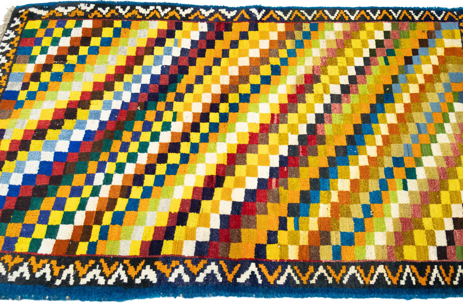 3'2x5'1 Hand Knotted Tribal Striped Wool Oriental Rug - Image 7