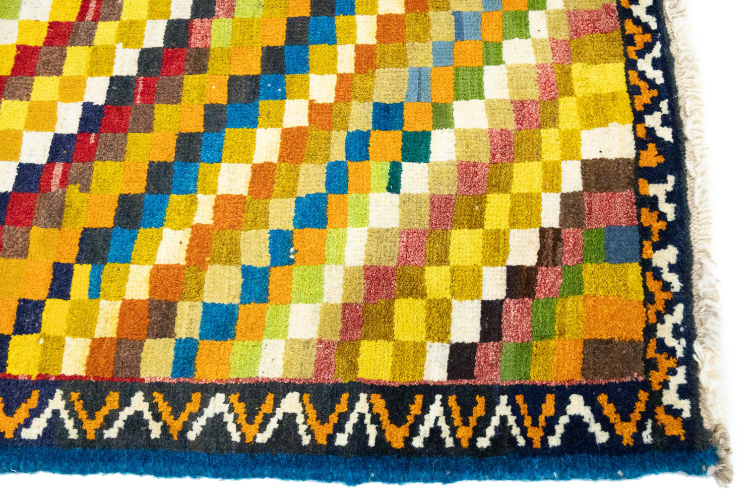 3'2x5'1 Hand Knotted Tribal Striped Wool Oriental Rug - Image 9