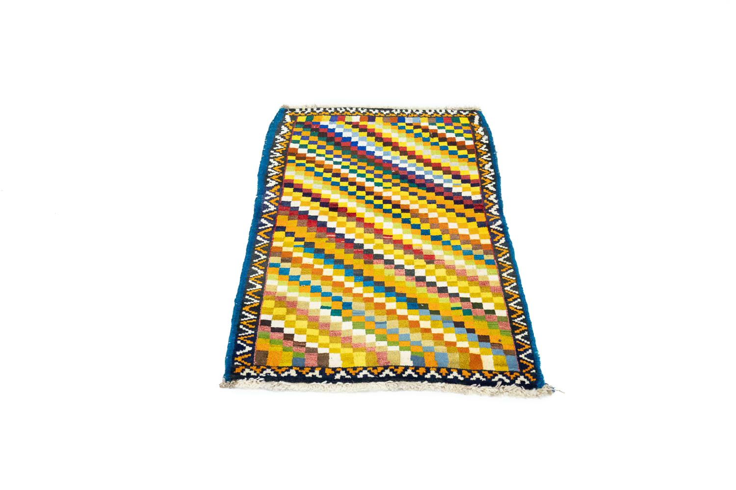 3'2x5'1 Hand Knotted Tribal Striped Wool Oriental Rug - Image 11